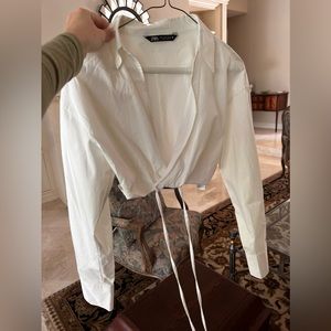Zara White Blouse size S